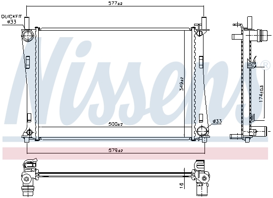 NISSENS NIS 62028A Vízhűtő