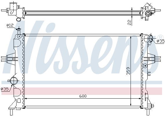 NISSENS 630041 Vízhűtő