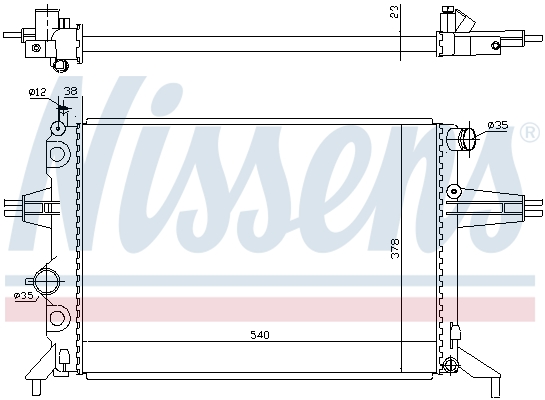 NISSENS 57240 63005A - Vízhűtő