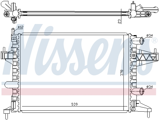 NISSENS 605 392 63007 - Vízhűtő