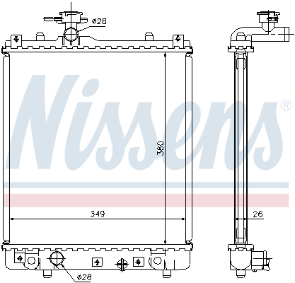 NISSENS 58826 63014A - Vízhűtő