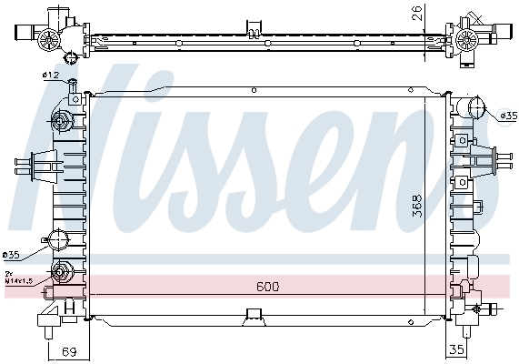 NISSENS NIS630768 hűtő, motorhűtés