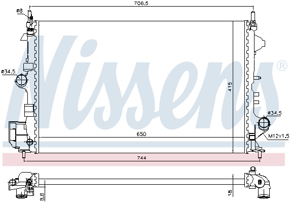 NISSENS NIS 630789 HŰTŐ