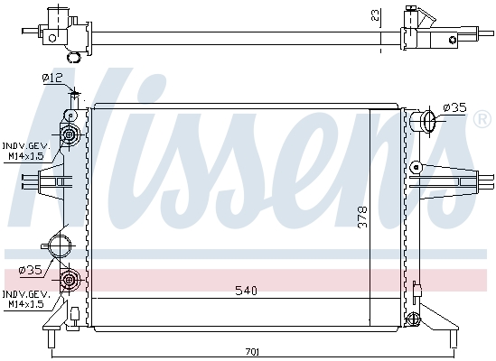 NISSENS NS63248A Vízhűtő