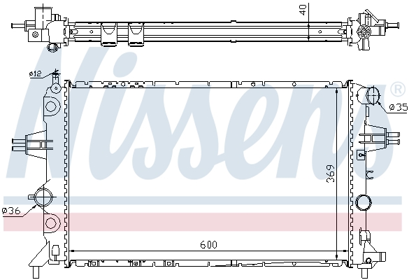 NISSENS NIS63249A hűtő, motorhűtés