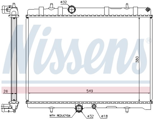 NISSENS 63744 63607A - Vízhűtő