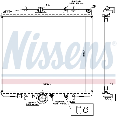 NISSENS NIS63695A hűtő, motorhűtés