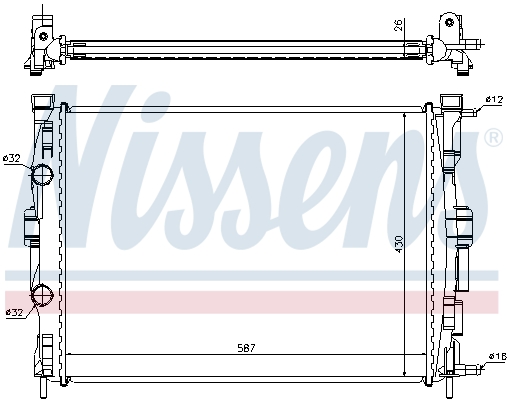 NISSENS N63765A Vízhűtő