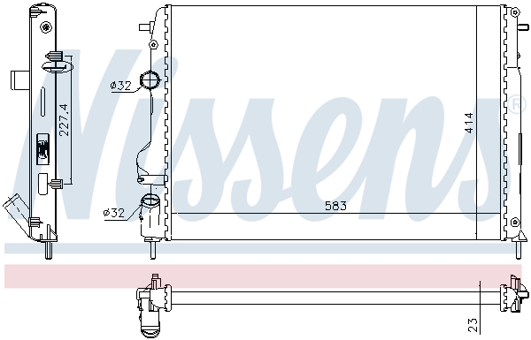 NISSENS NIS 63766 Vízhűtő