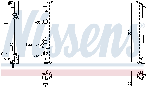 NISSENS 54407 63896A - Vízhűtő