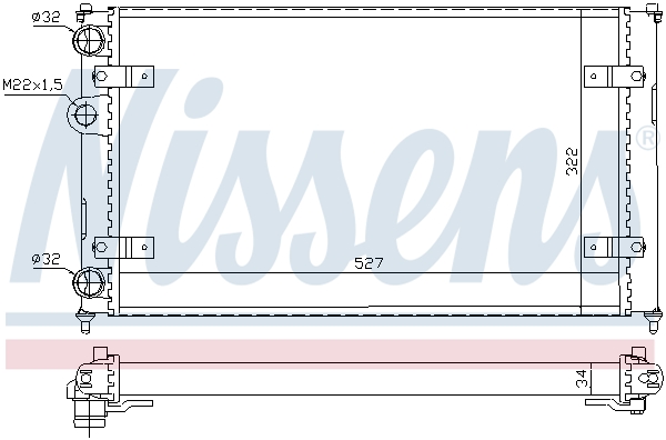 NISSENS N639951 Vízhűtő