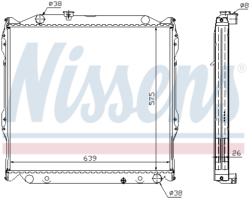 NISSENS 611 953 64636A - Vízhűtő