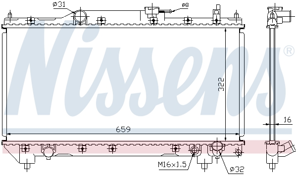 NISSENS NIS64783A hűtő, motorhűtés