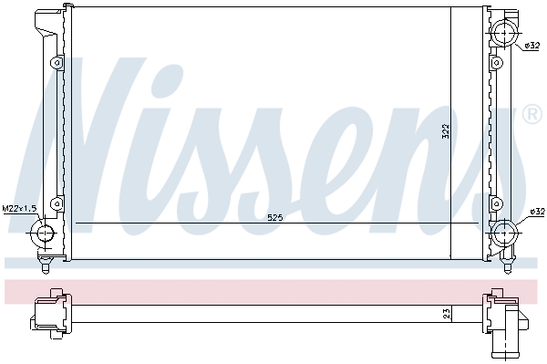 NISSENS 17013 651741 - Vízhűtő