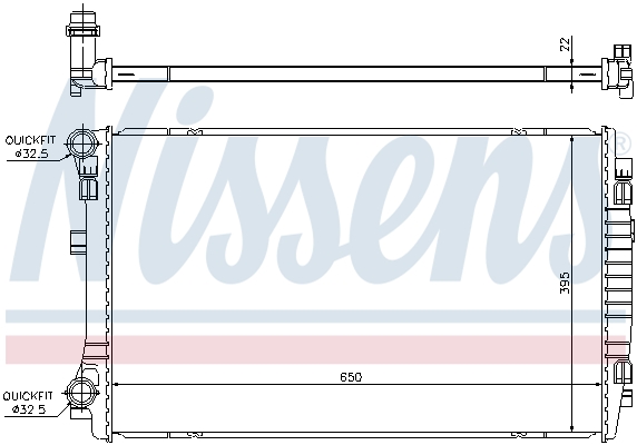 NISSENS NS65303 Vízhűtő