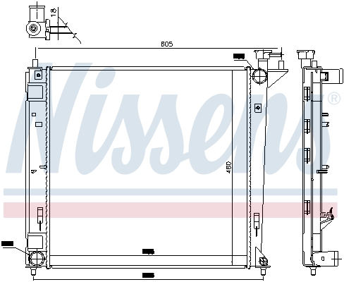 NISSENS 614 314 66762 - Vízhűtő