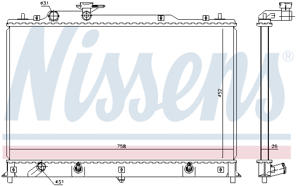 NISSENS NS68524 Vízhűtő