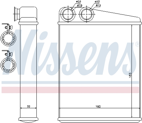 NISSENS 366804 70807 - Fűtőradiátor, hőcserélő