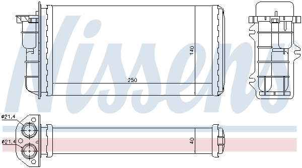 NISSENS 78643 71441 - Fűtőradiátor, hőcserélő