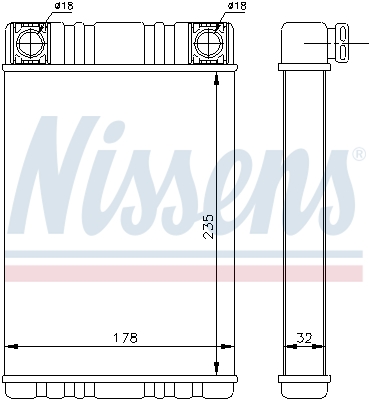 NISSENS NIS 72028 Fűtőradiátor, hőcserélő