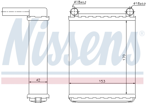 NISSENS NIS 72038 Fűtőradiátor, hőcserélő