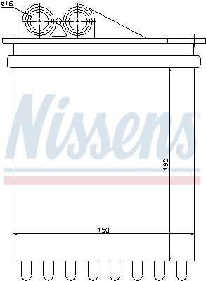 NISSENS NIS72040 Hőcserélő, belső tér fűtés