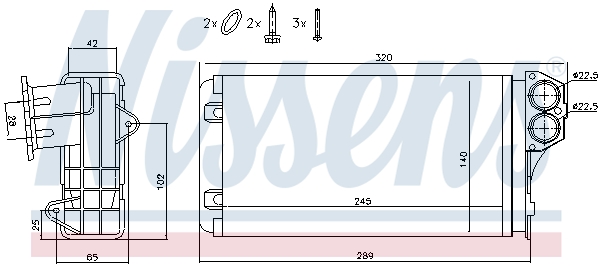 NISSENS NIS72941 Hőcserélő, belső tér fűtés