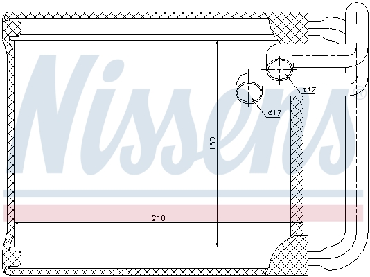 NISSENS NIS 77632 Fűtőradiátor, hőcserélő