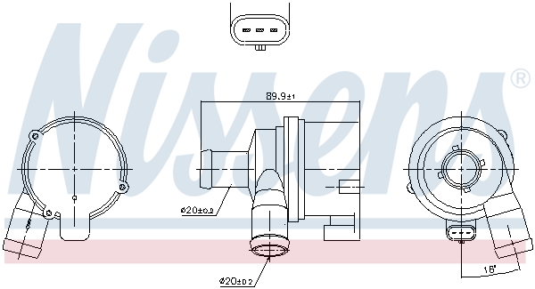 NISSENS NIS831070 pótvízpumpa