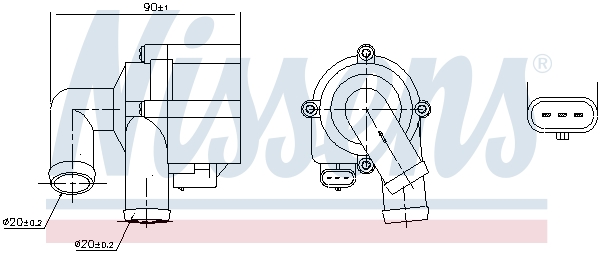 NISSENS NIS831072 pótvízpumpa