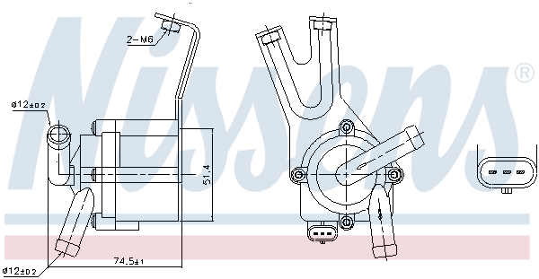 NISSENS NIS831084 pótvízpumpa