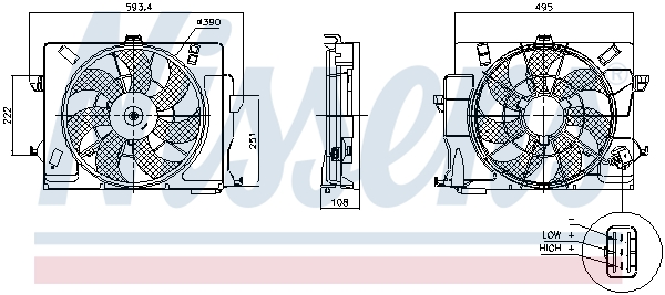 NISSENS NIS850049 ventillátor, motorhűtés