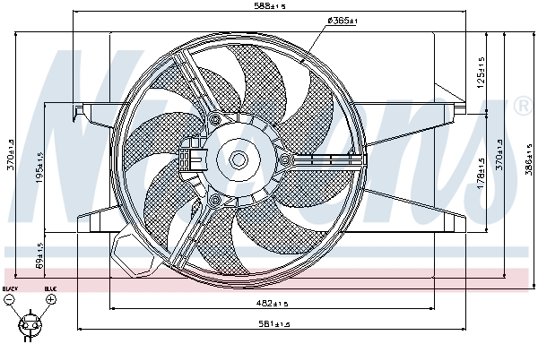 NISSENS NS85032 Ventilátor, motorhűtés