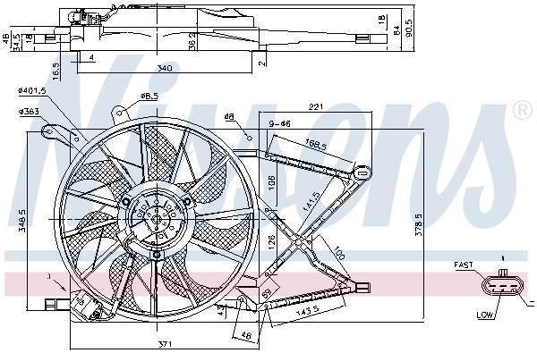 NISSENS NIS85154 ventillátor, motorhűtés