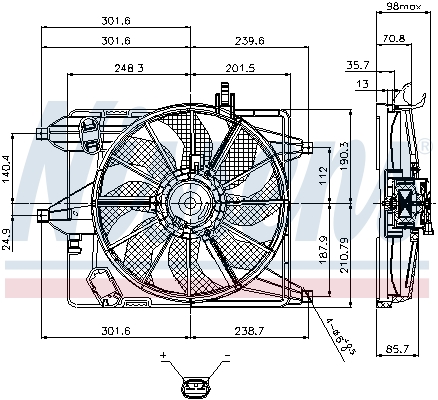 NISSENS NIS85252 ventillátor, motorhűtés