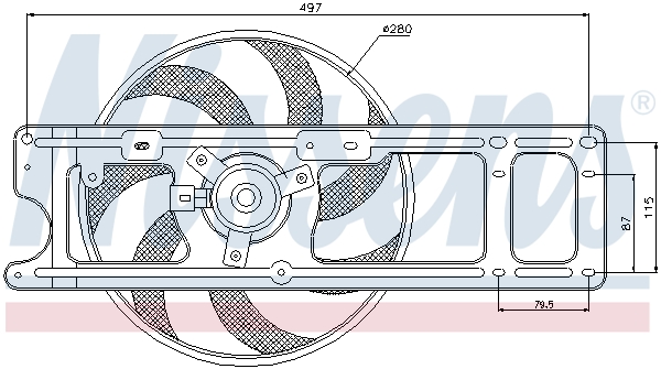 NISSENS 94374 85254 - Ventilátor, hűtőventilátor, ventilátor motor hűtőrendszerhez