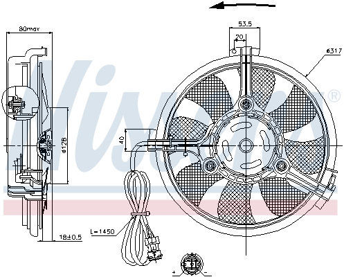 NISSENS NIS85519 ventillátor, motorhűtés