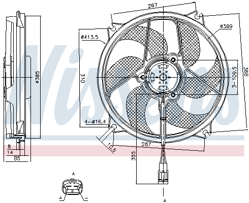 NISSENS NIS85561 ventillátor, motorhűtés