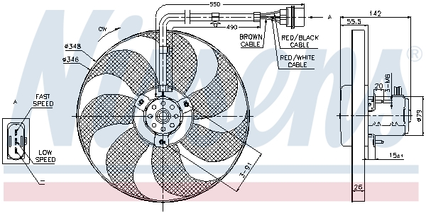 NISSENS 614 937 85683 - Ventillátor, hűtőventillátor, ventillátor motor hűtőrendszerhez