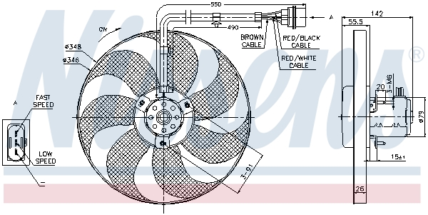 NISSENS 311798 85683 - Ventilátor, hűtőventilátor, ventilátor motor hűtőrendszerhez