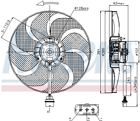 NISSENS NS85690 Ventillátor, hűtőventillátor, ventillátor motor hűtőrendszerhez