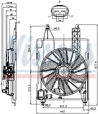 NISSENS 145564 85706 - Ventilátor, hűtőventilátor, ventilátor motor hűtőrendszerhez