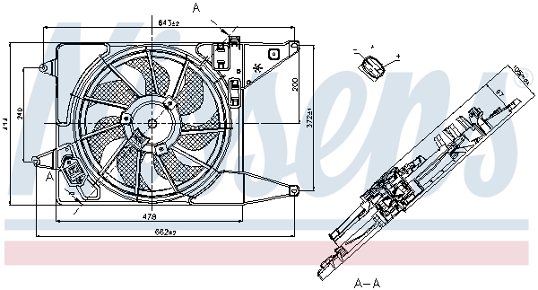 NISSENS 172811 85710 - Ventilátor, hűtőventilátor, ventilátor motor hűtőrendszerhez