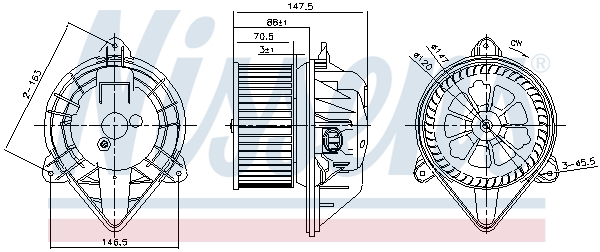 NISSENS 108856 87024 - Utastér ventilátor, fűtőmotor
