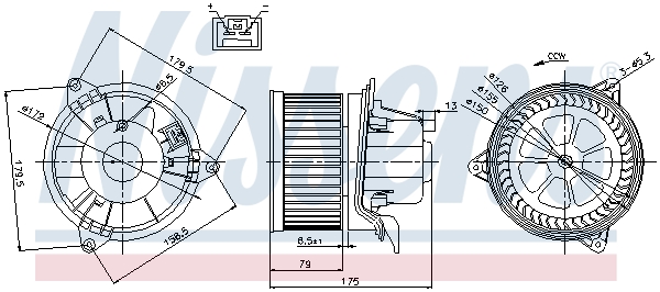 NISSENS 182768 87027 - Utastér ventilátor, fűtőmotor