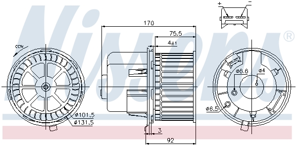 NISSENS NIS87061 Utastér ventillátor