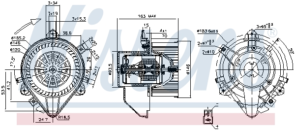 NISSENS NIS87131 Utastér ventillátor