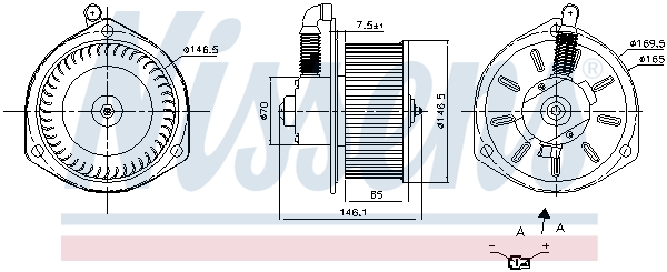 NISSENS NIS87163 Utastér ventillátor