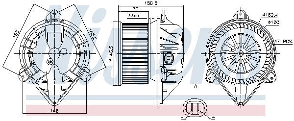 NISSENS NIS87173 Utastér ventillátor