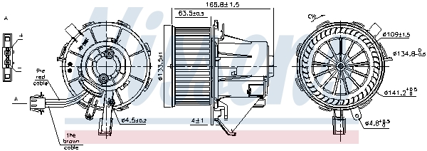 NISSENS  87215 - Utastér ventilátor, fűtőmotor